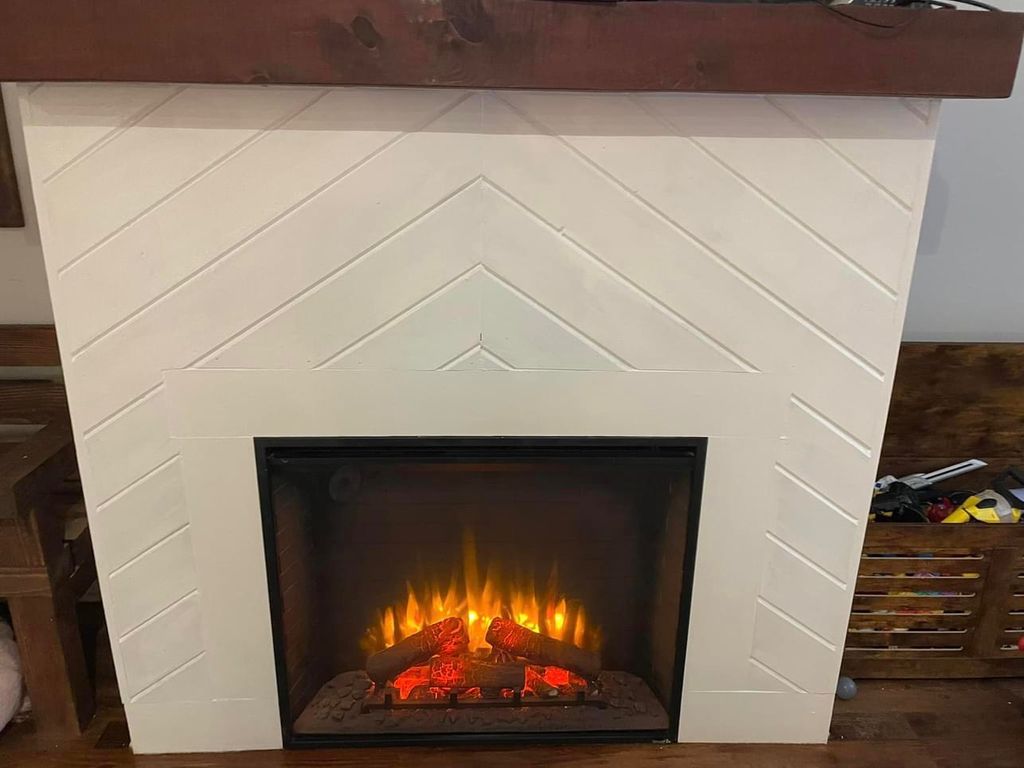 Shiplap Fireplace upgrade (After) 