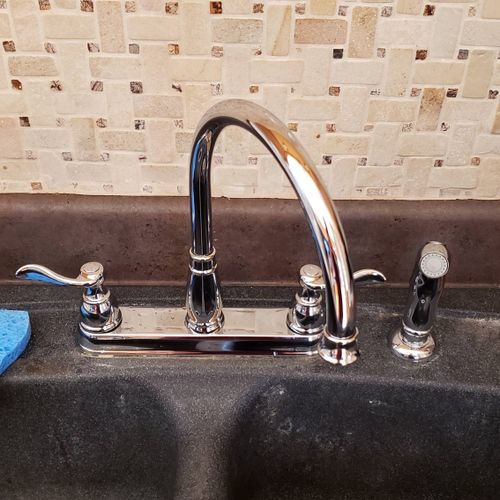 They installed my new kitchen sink faucet quick an