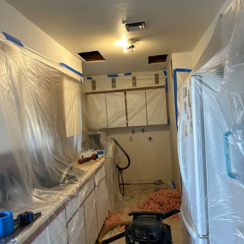 Sealing off Rooms for Water Repipe