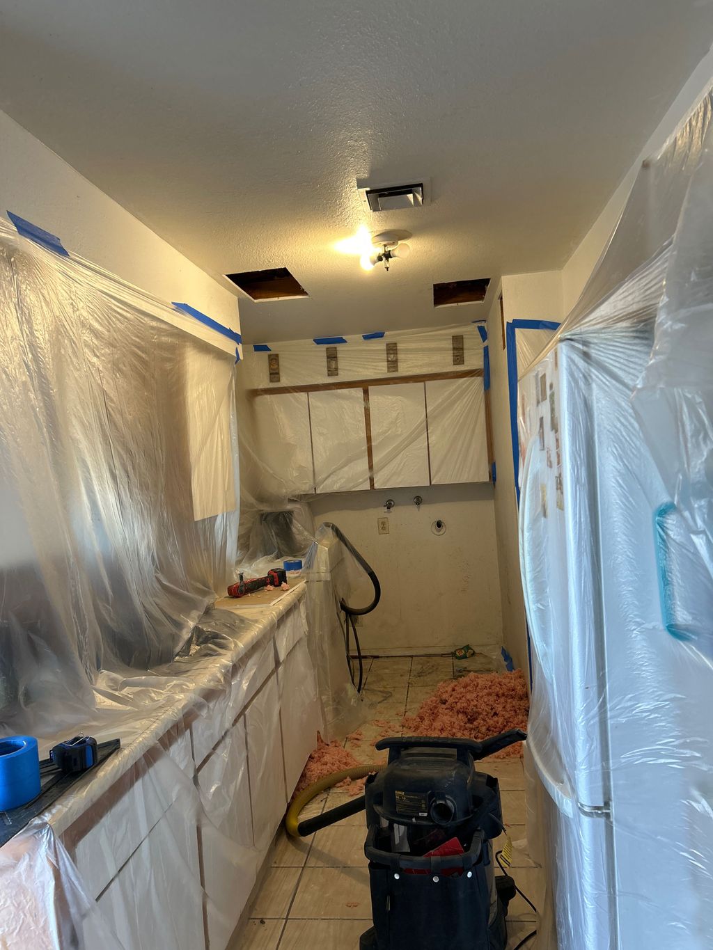 Sealing off Rooms for Water Repipe