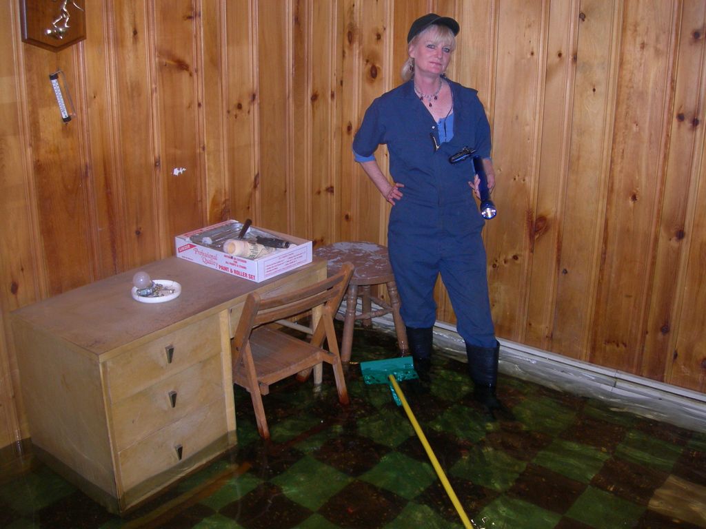 Kathy Inspects Backed Up Basement