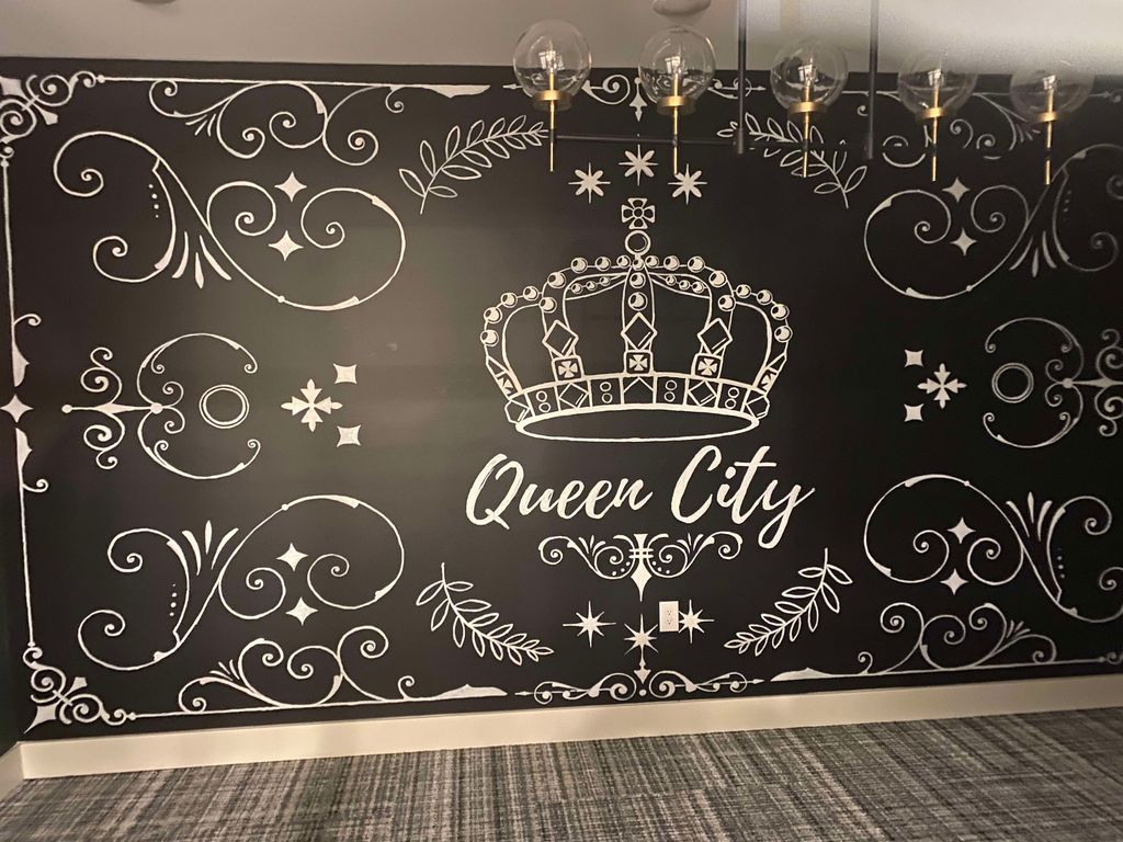 Queen City chalkboard mural - Charlotte, NC