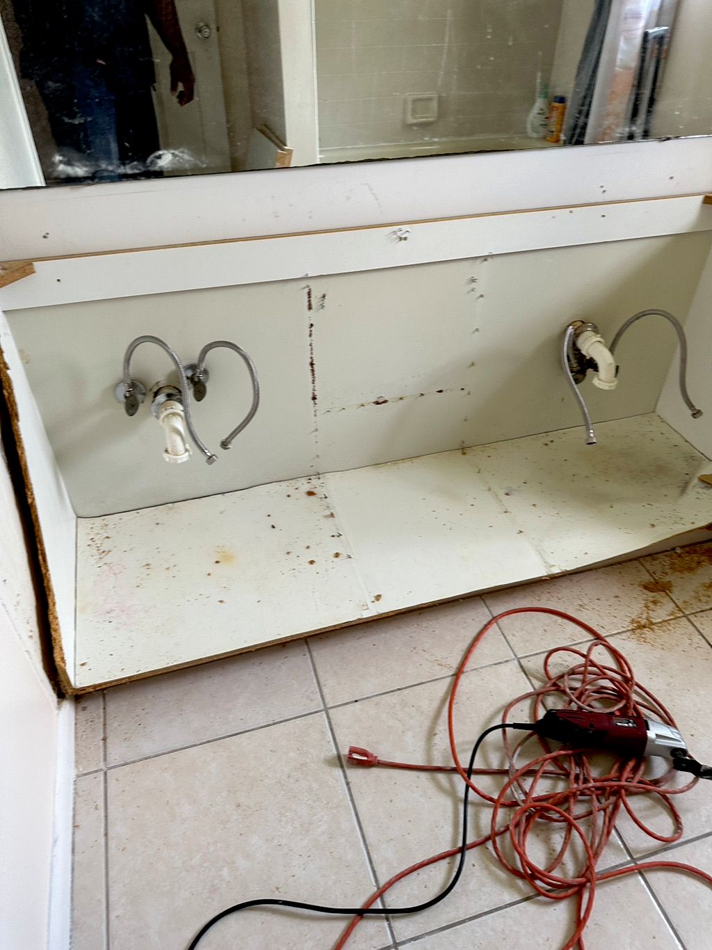 Remove old vanity 