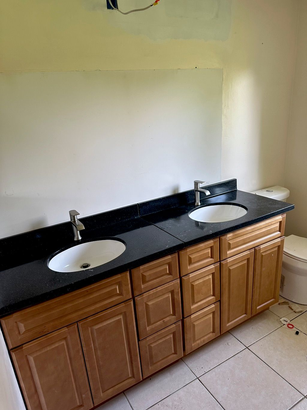 Install new vanity 