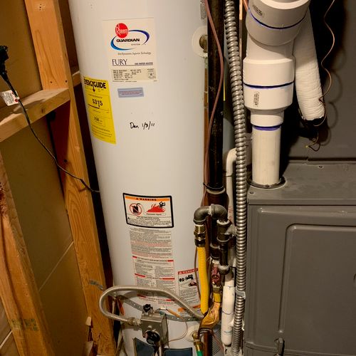 Randy replaced our leaking hot water heater quickl