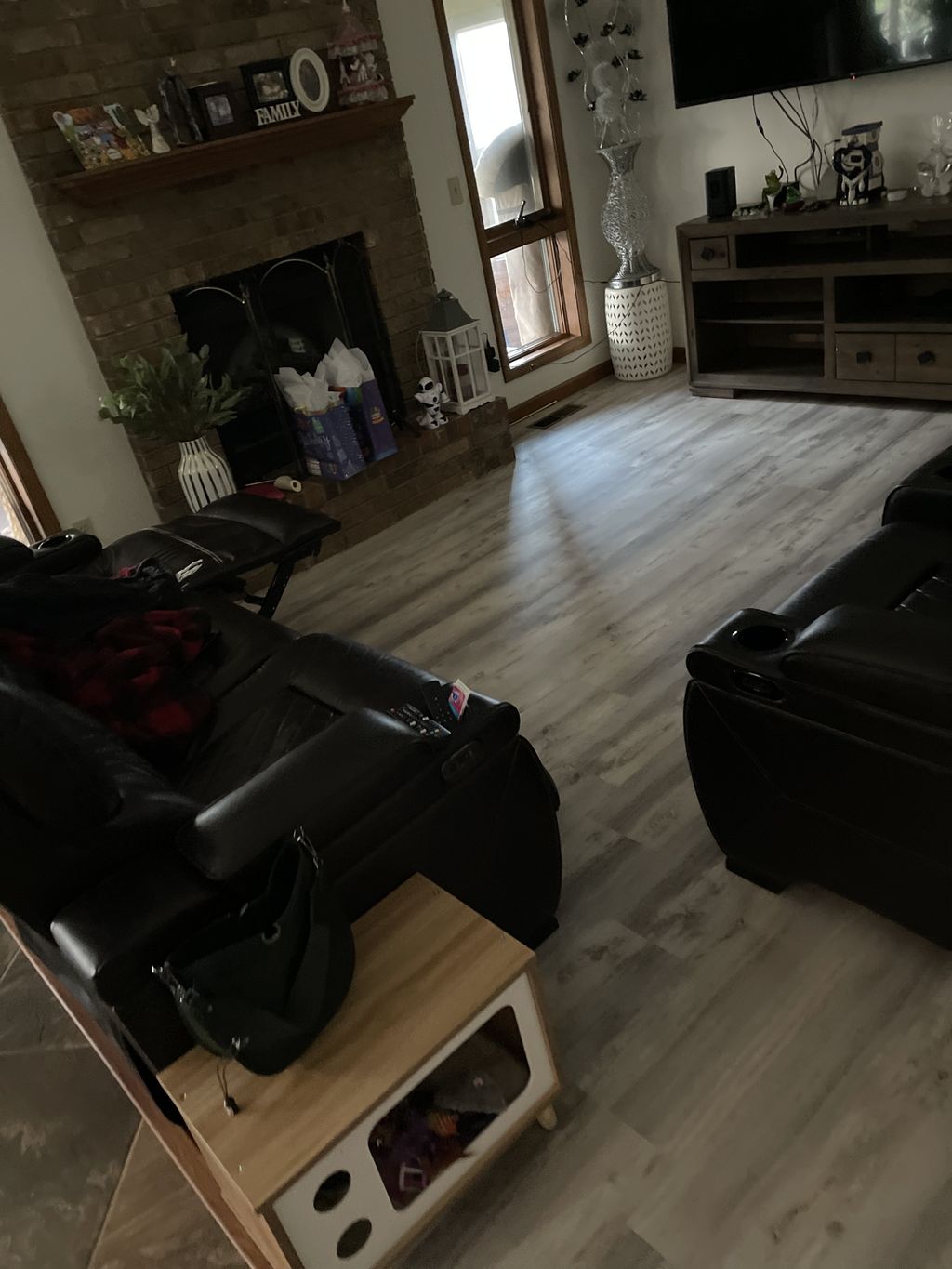 Customer had carpet in the living room and hallway