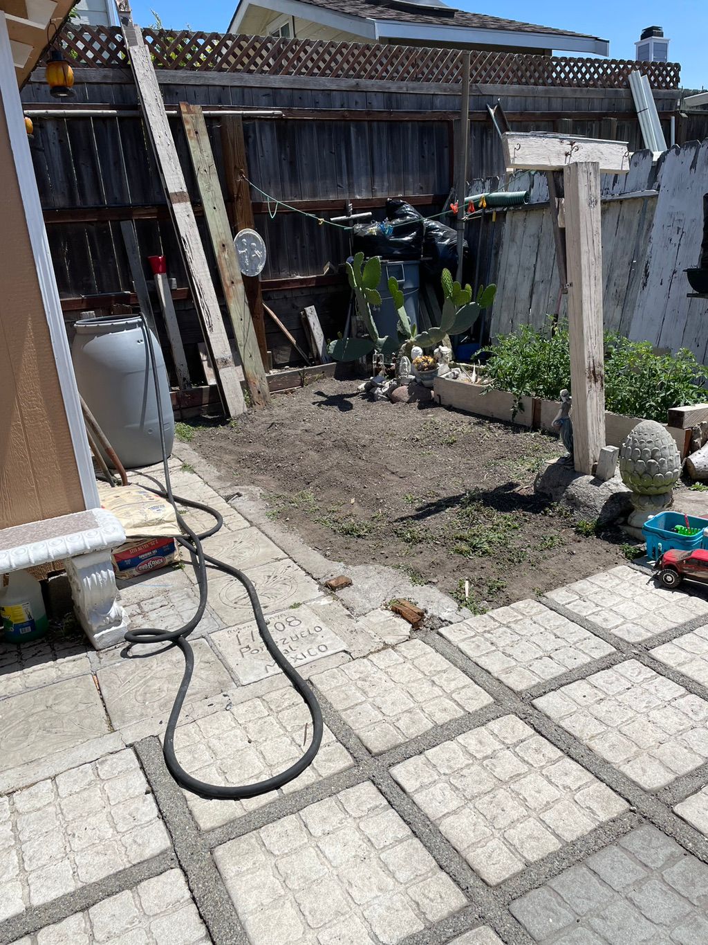 Wood fence removal. After