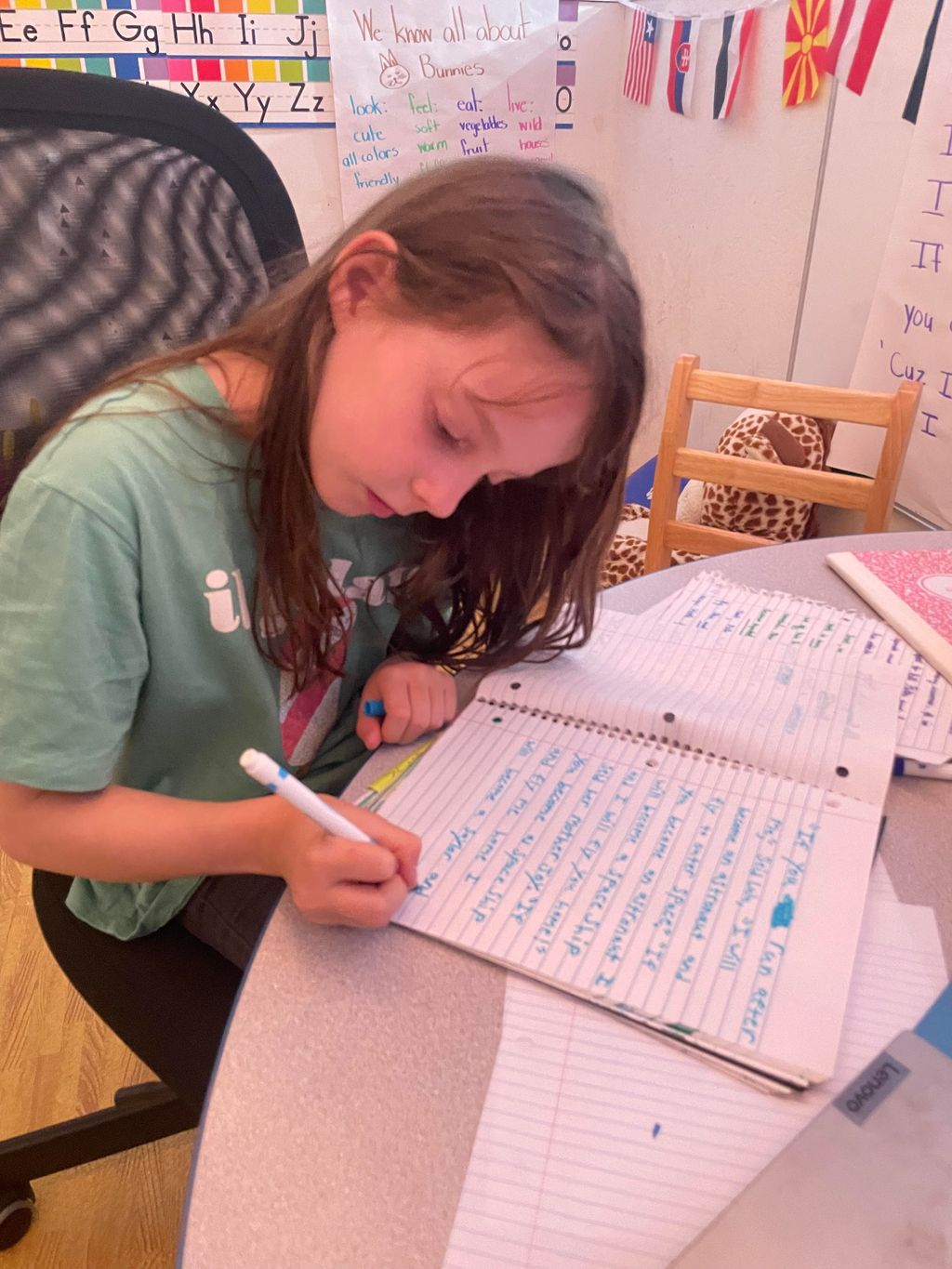 Hard at work in 3rd grade.