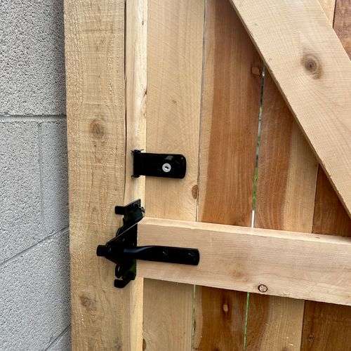 Alex did a great job installing locks on my gates.