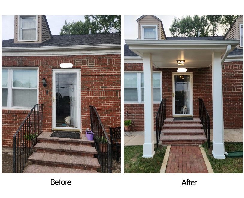 Portico Before and After