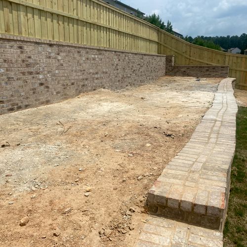 brick retaining wall