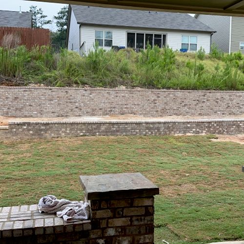 brick retaining wall