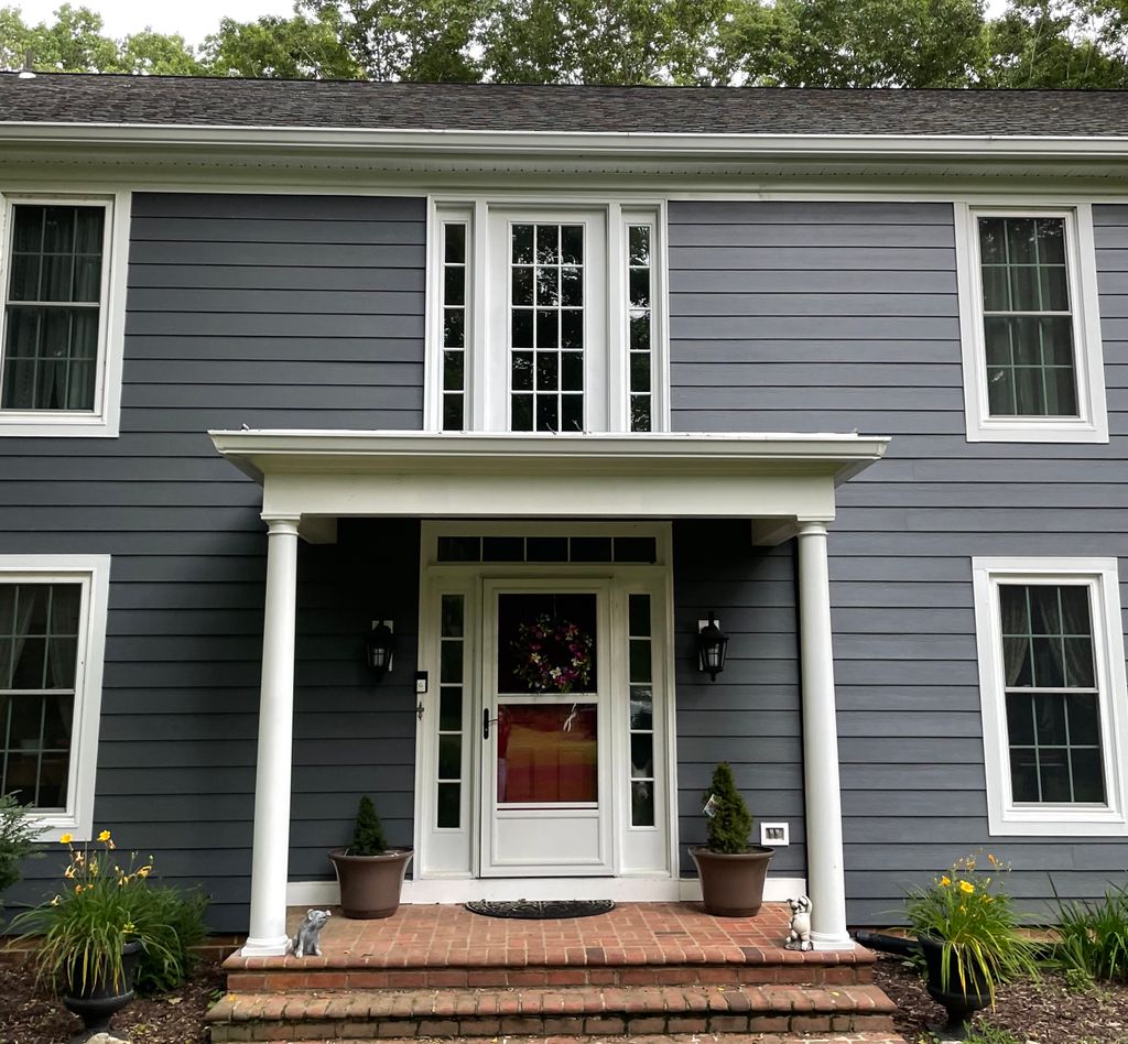 After. James Hardie siding/trim and portico replac