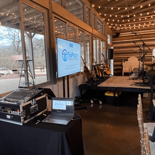 Audiovisual Gear at Fundraiser Event with a TV Ren