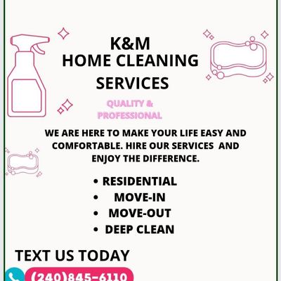 Avatar for k&m home cleaning services