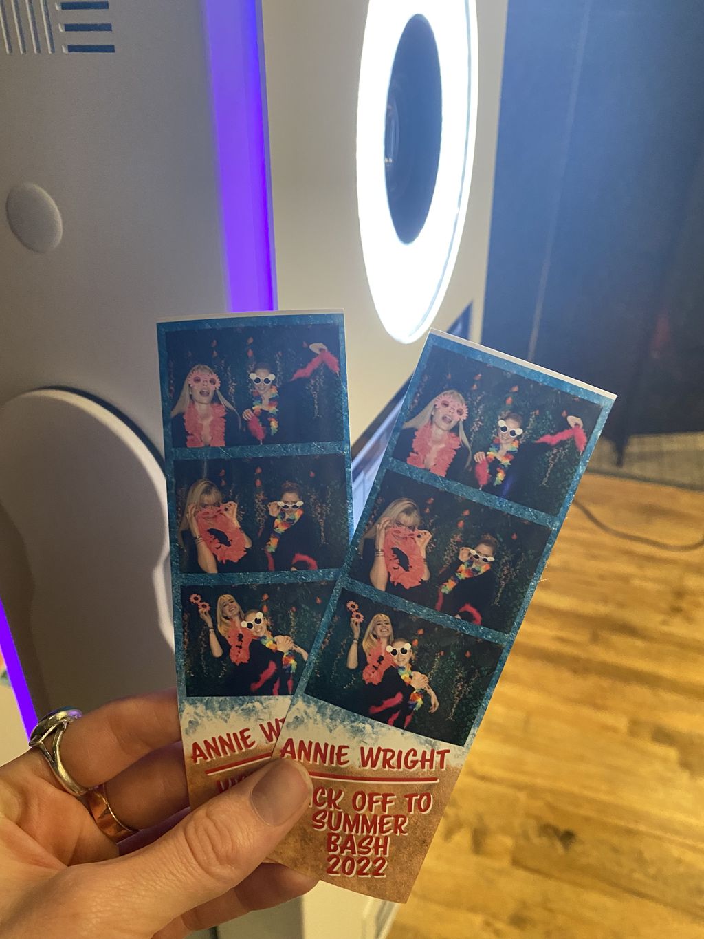 Immediate photo strip prints