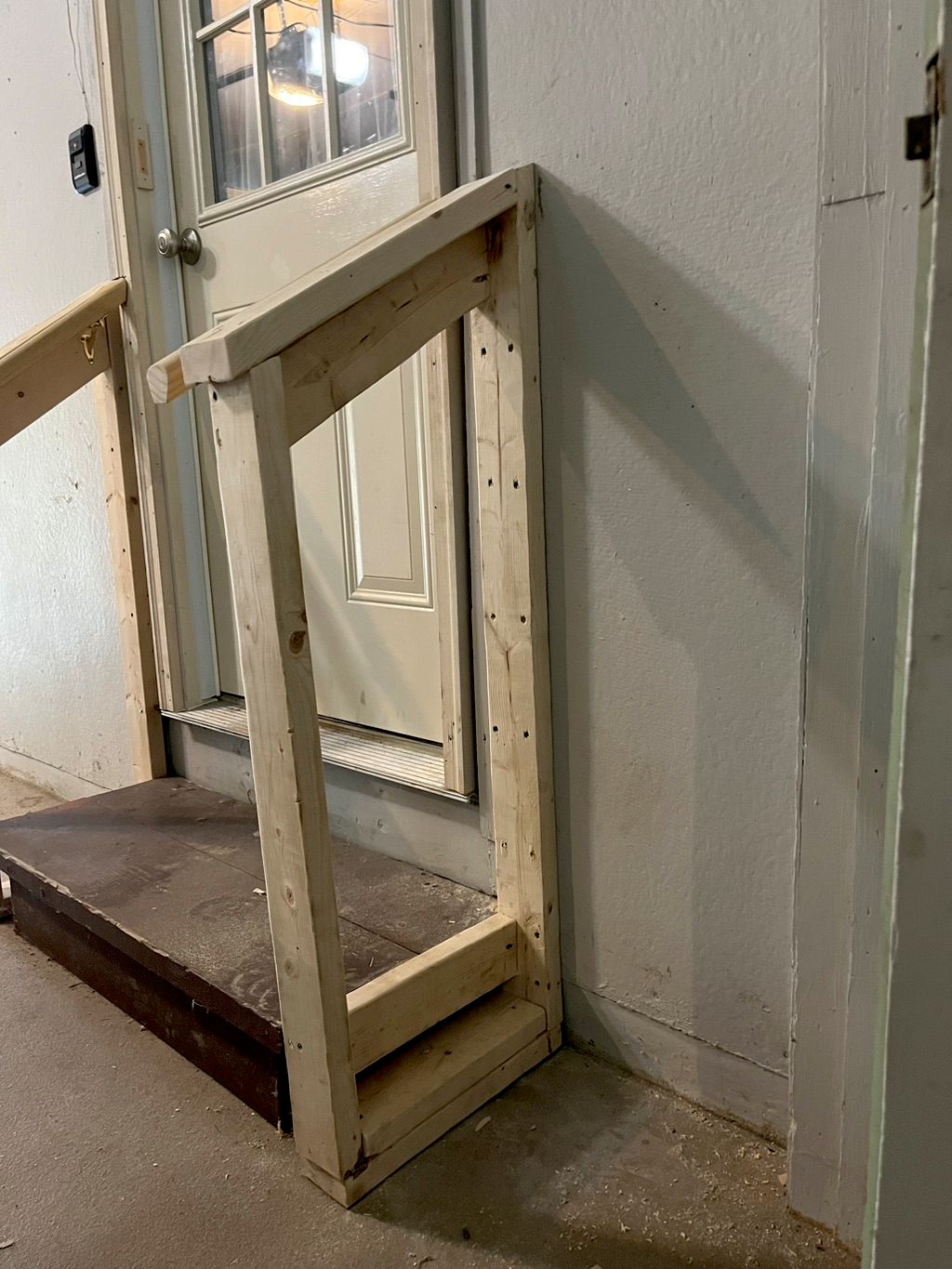 2 step stair railing installation 