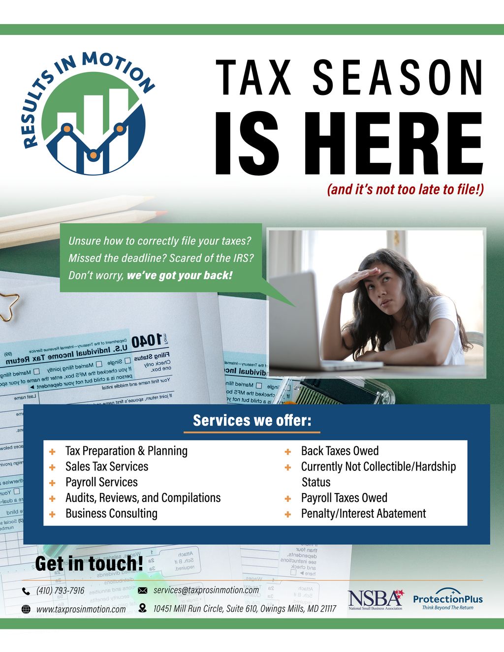 Take the worry out of taxes!