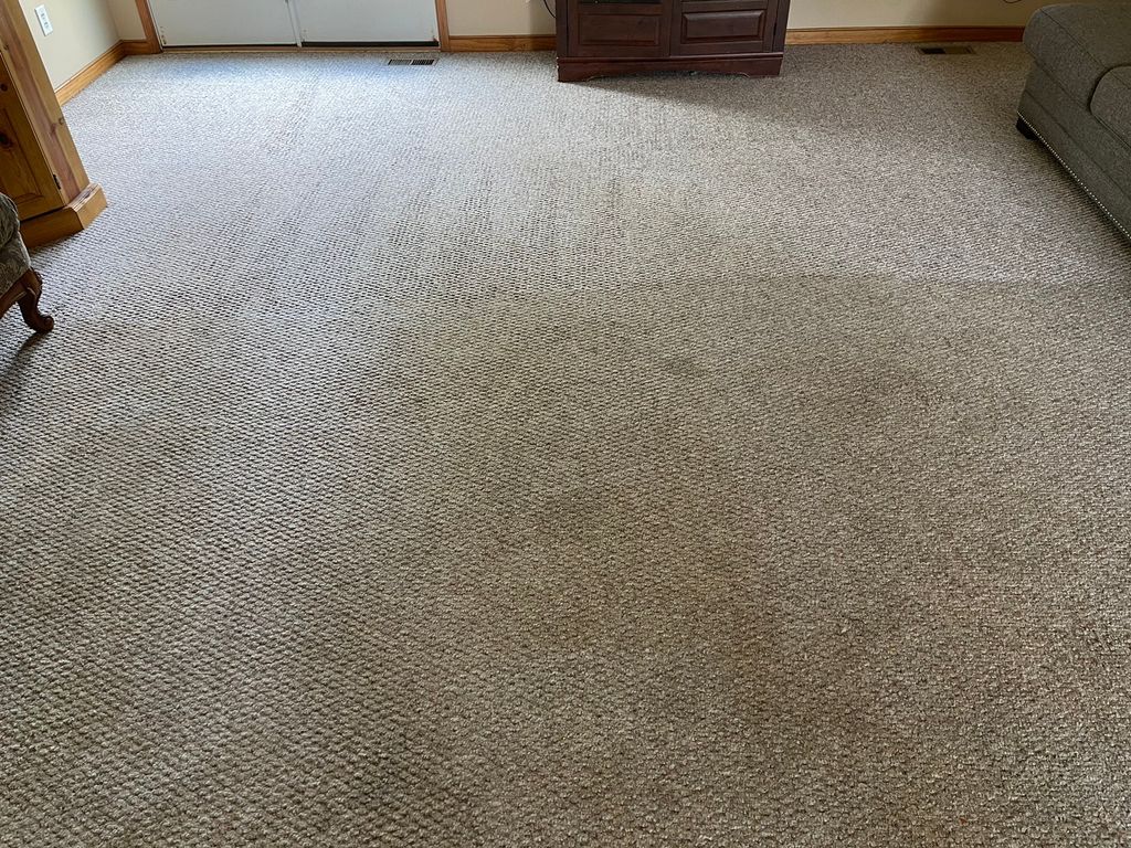 Top half cleaned; bottom half cleaned after taking
