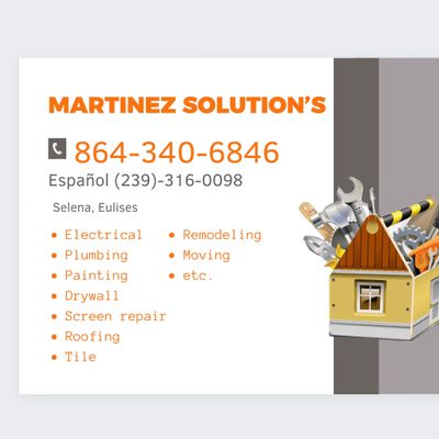 Avatar for Martínez solutions electrical remodeling and more