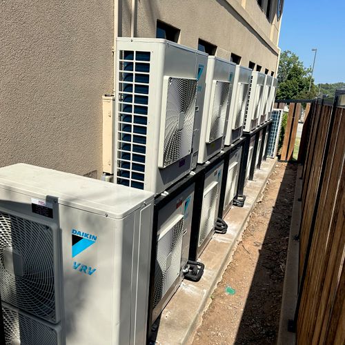 These 14 outdoor units control 54 individually con