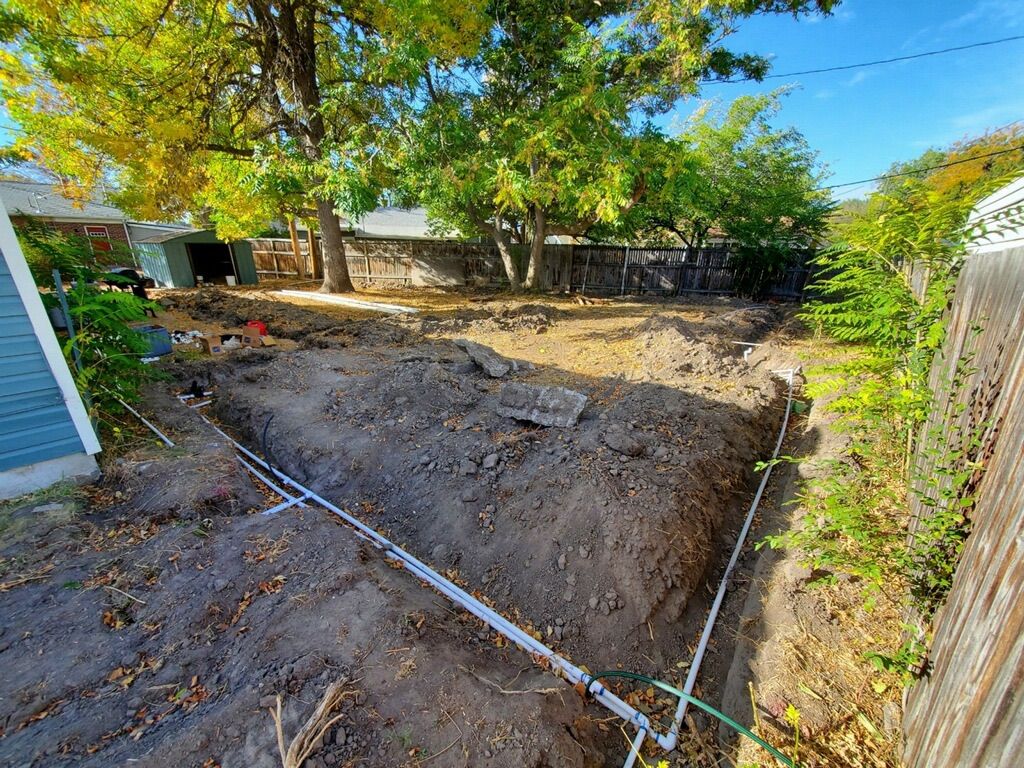 Back yard irrigation install 