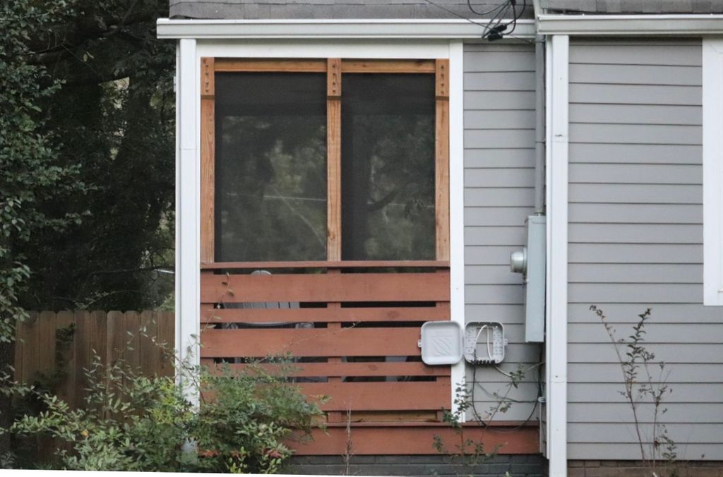 Mathew’s completed Porch Railing&Screening- see 3 