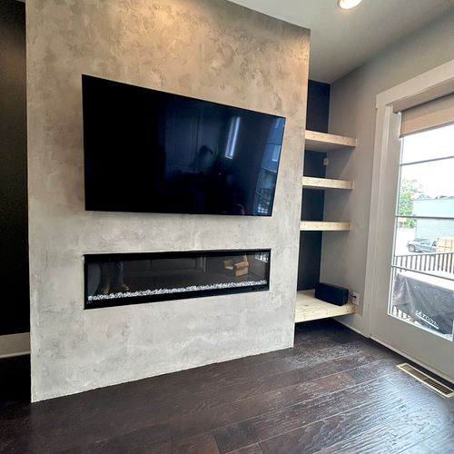 Custom Fireplace Built In (After) 