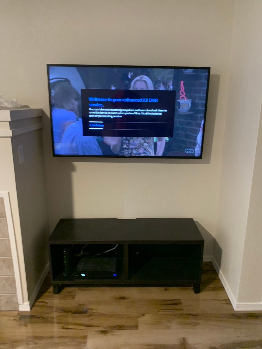 This customer asked for her wires to be concealed.