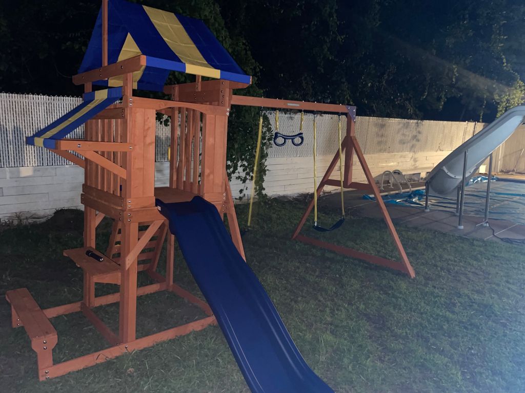 Adam did an amazing job with the swing set i got f