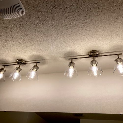 Johnnie installed some light fixtures for me. He’s