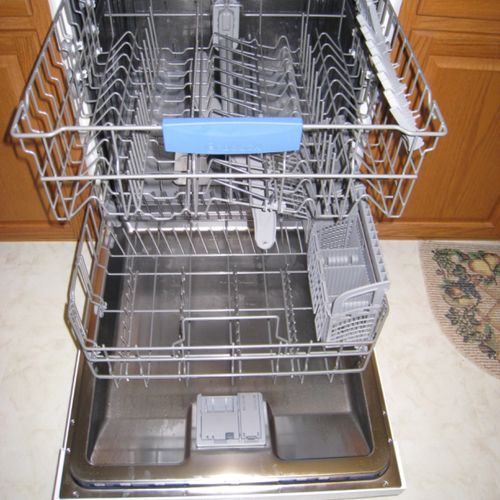 The work was done excellent. The dishwasher was in