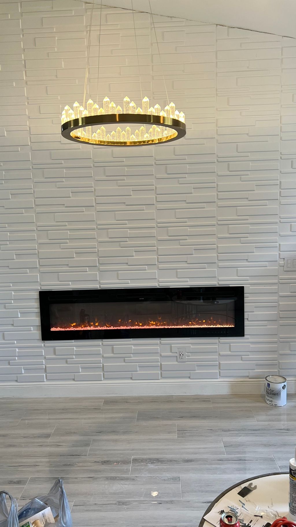 Fireplace installation 
