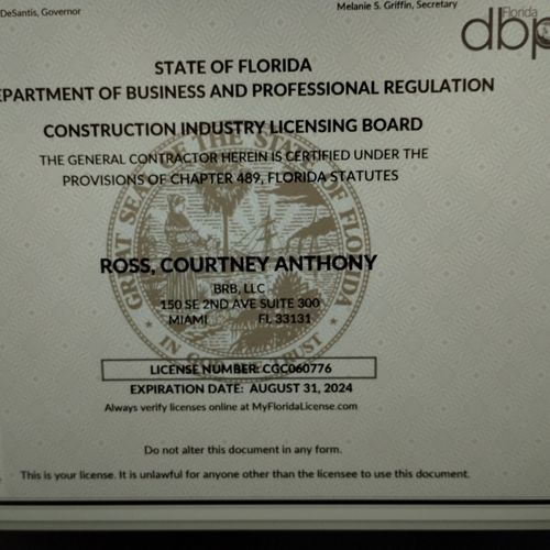 Copy of BRB, LLC GC License