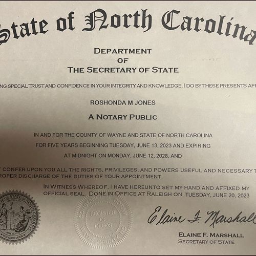 NC Notary Commission
