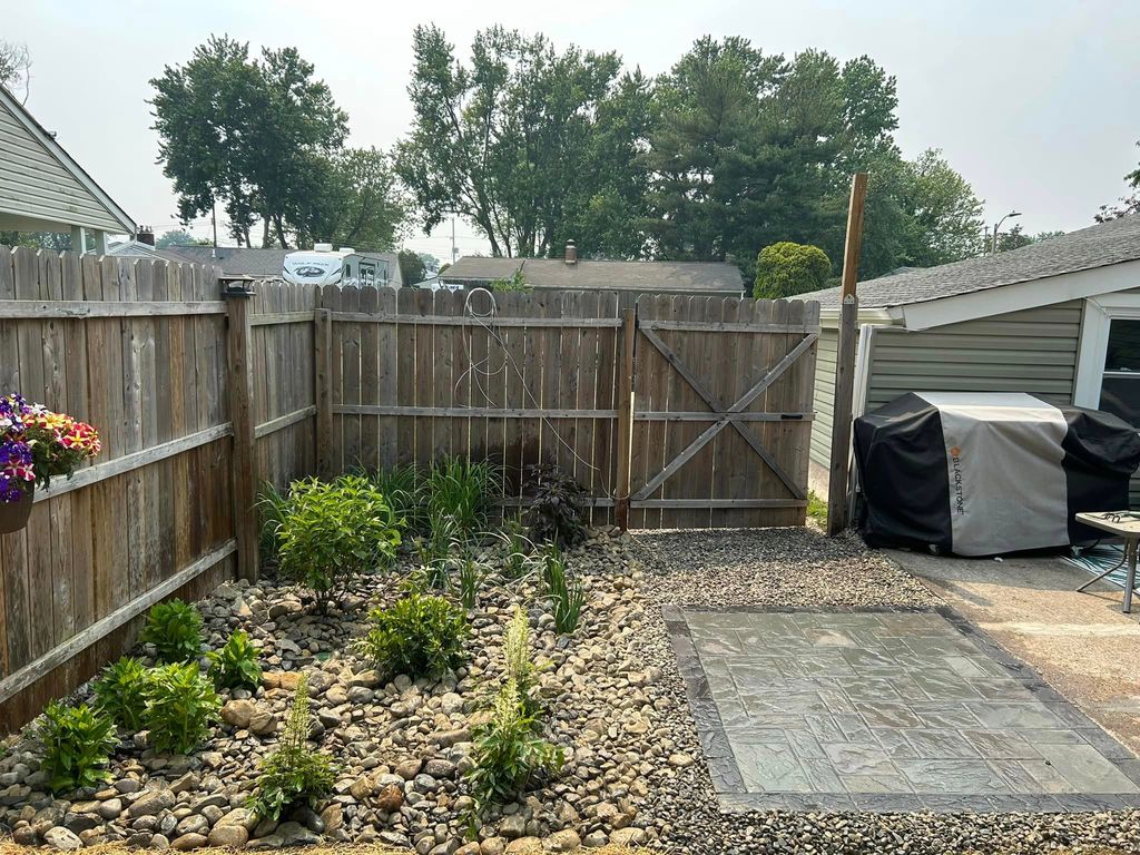Rain Garden and Grill Pad Installation 