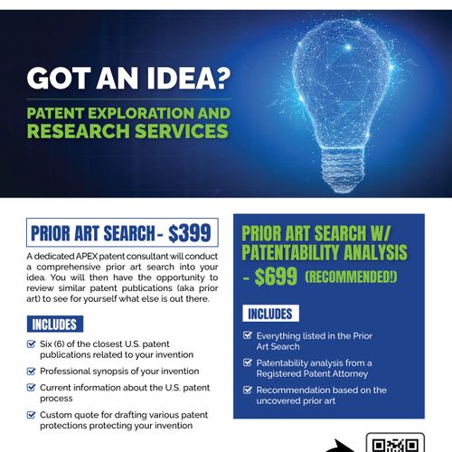 Patent Research Options for $399 or $699