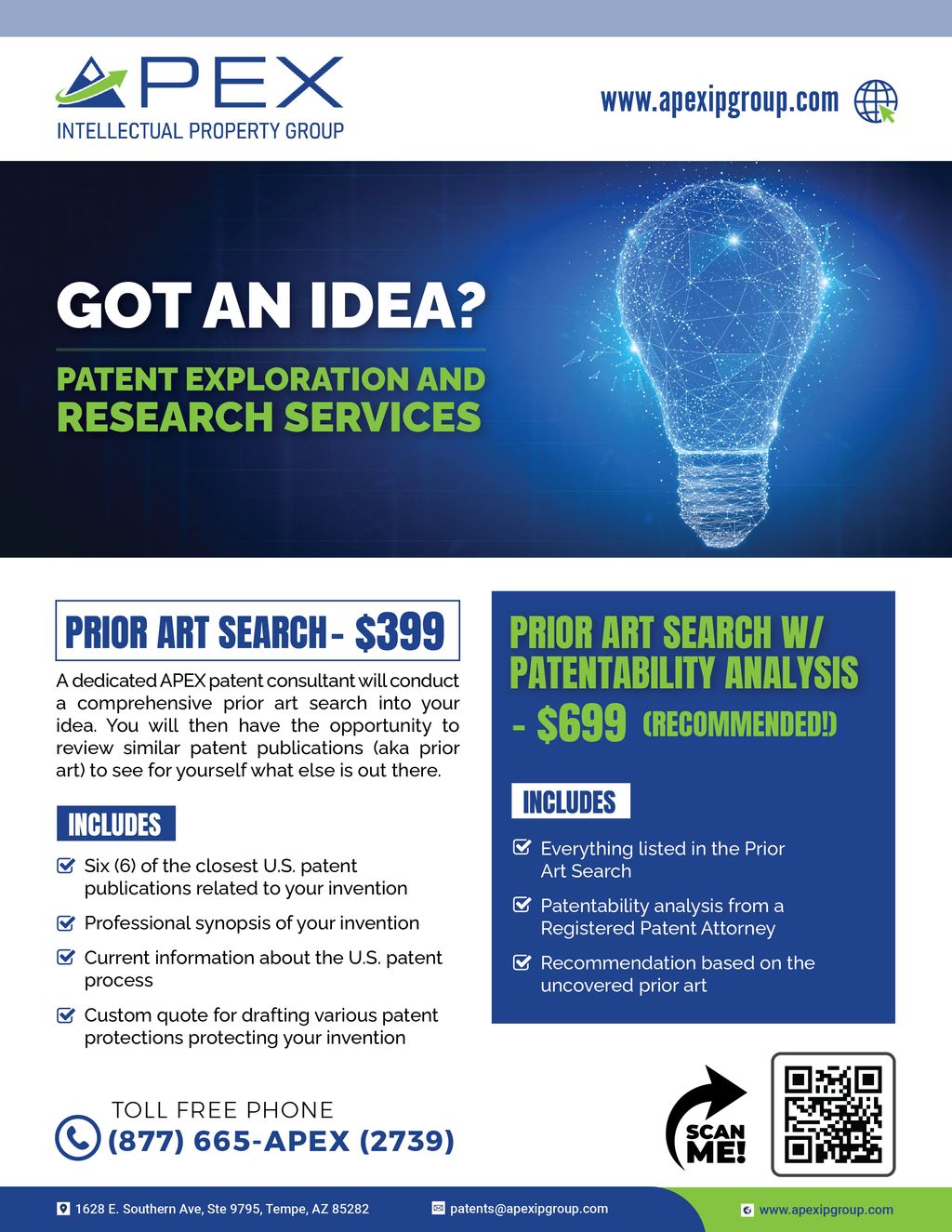 Patent Research Options for $399 or $699