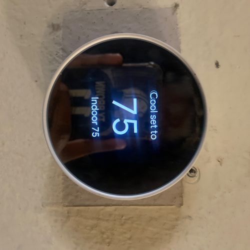 He installed my new thermostat! He was very punctu