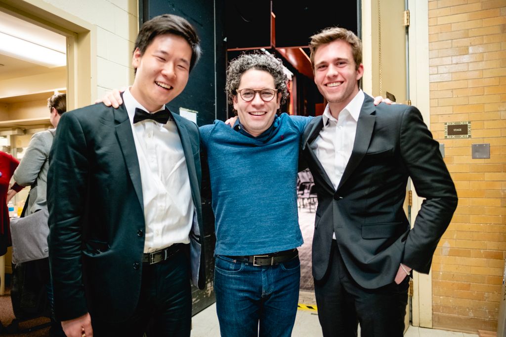 Backstage w/ Maestro Gustavo Dudamel following a c