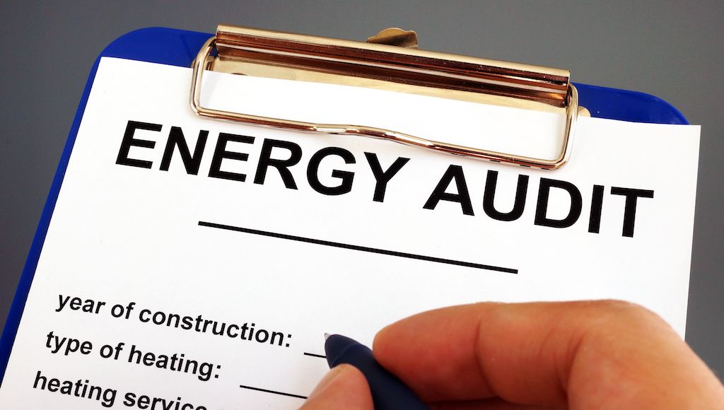 energy audit on clipboard