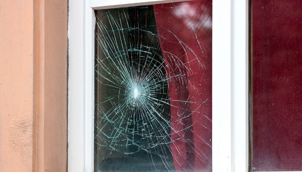 crack in home window