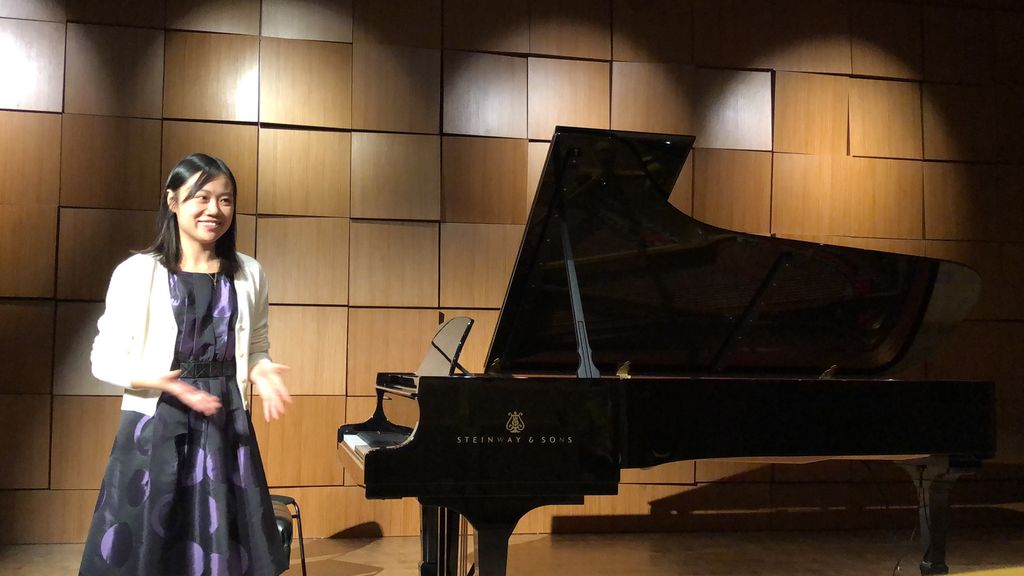 Giving a lecture and recital at Steinway Hall, New