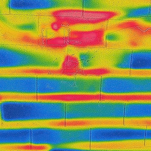 Infrared scan of hive in outlet/wall 