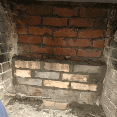 After Fireplace Brick Repair