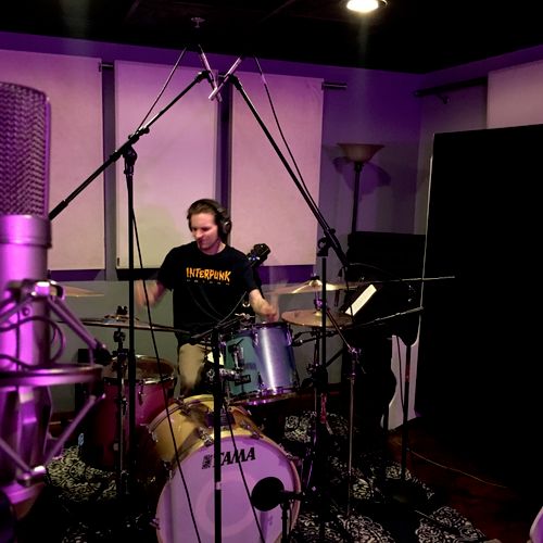 Drum recording session 
