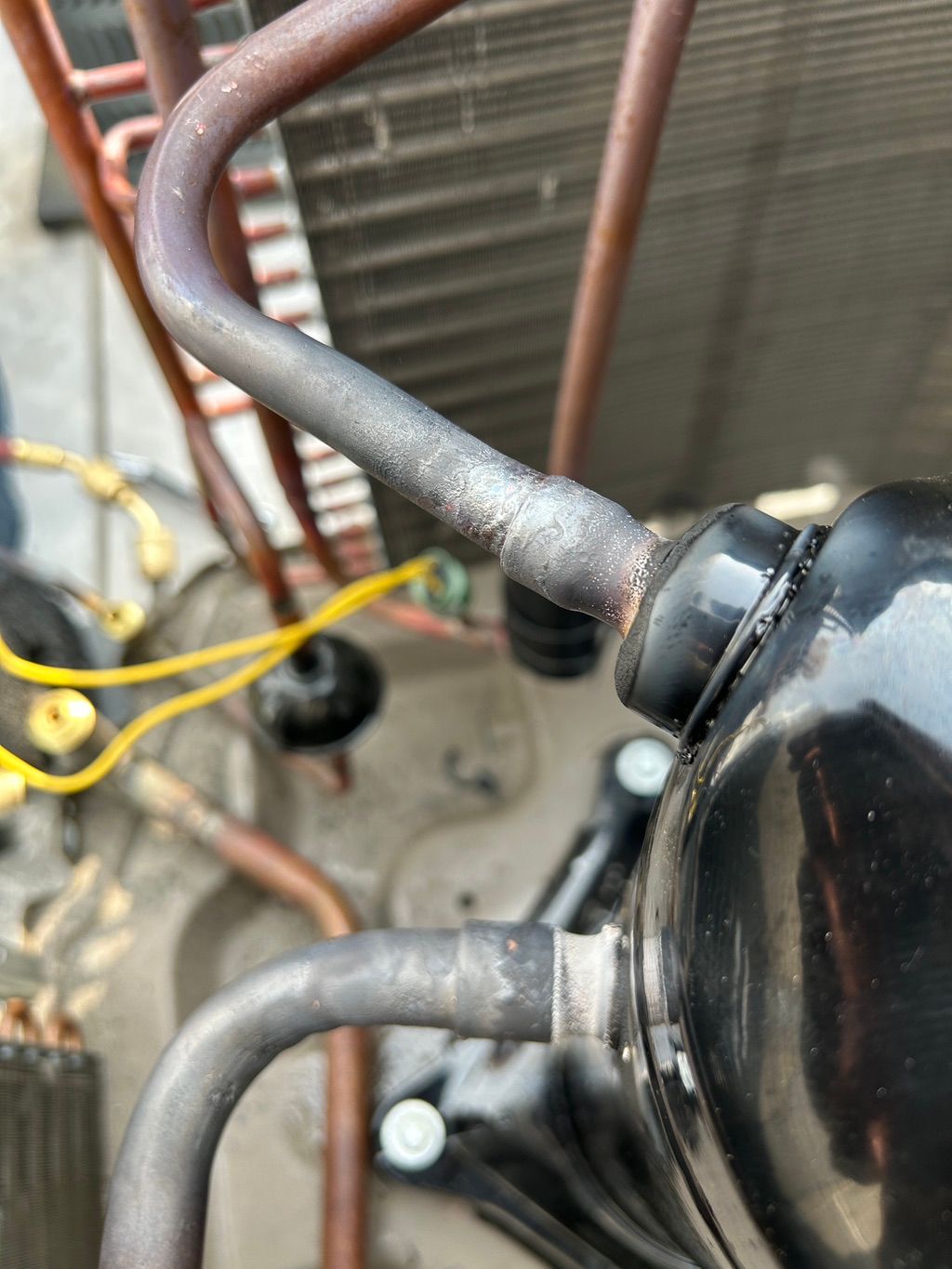 Compressor replacement. Braze