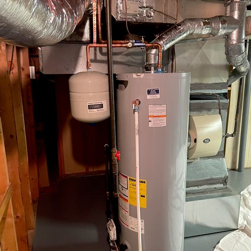 Water heater installed along with new thermal expa