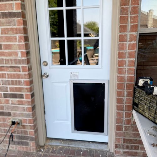 Installed New Patio Door and Large Doggie Door- AF