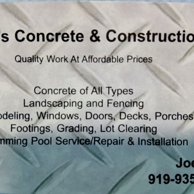 deals Concrete and Construction